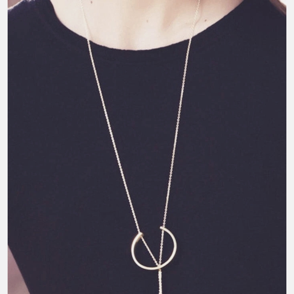 SOKO Silver Geometric Necklace Modern Minimalist Design